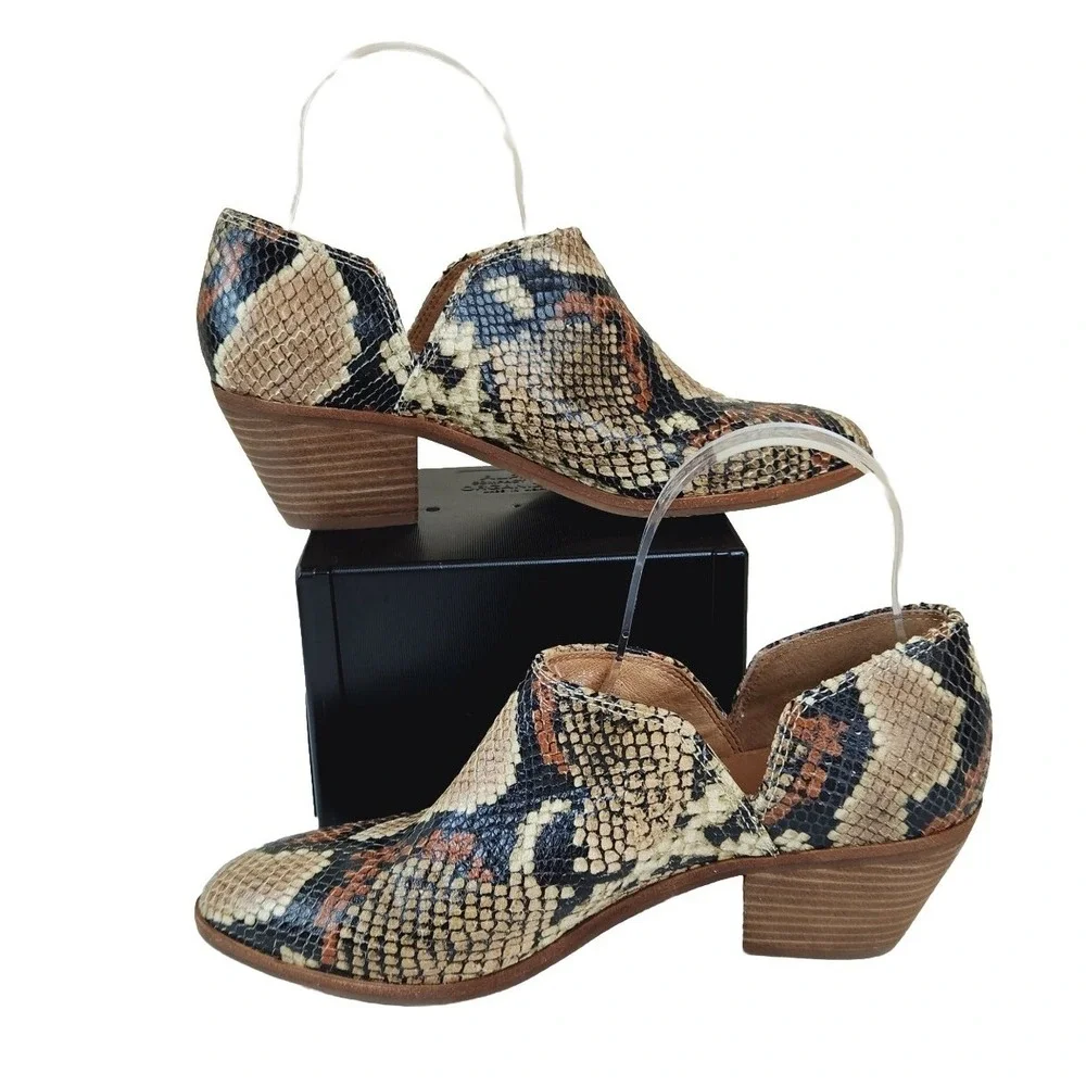 Madewell Womens Gloria Snake Embossed Leather Bootie Size US 8 Shoes Boot AH737 - Picture 4 of 16